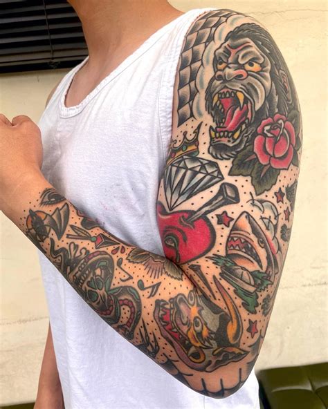 american traditional forearm sleeve|intricate tattoo sleeves.